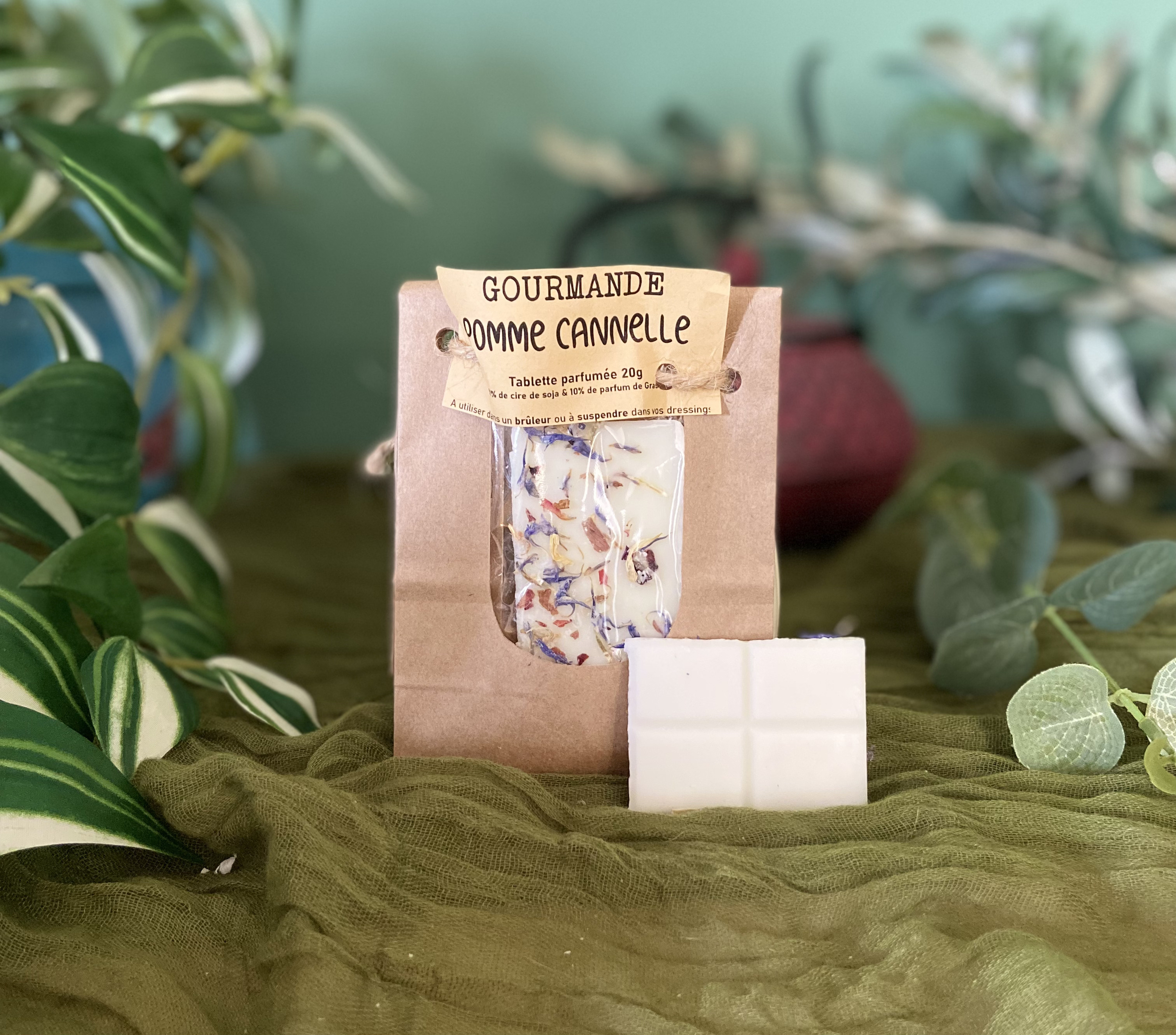 Fondant artisanal en cire de soja Parfum de Grasse fabriquée à Rennes parfum pomme cannelle