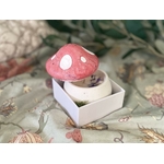 BOUGIE CHAMPIGNON ARTISANALE CIRE DE SOJA, PARFUM DE GRASSE, JESMONITE