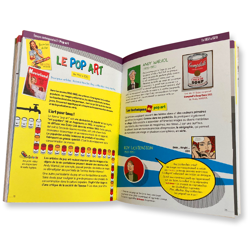 Histoire-de-l-art-expliquee-aux-enfants-pop-art-contemporatin-warhol-campbells-soup-lichtenstein