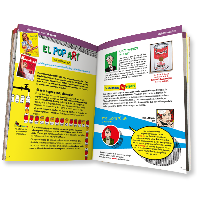 Historia-del-arte-explicada-a-los-ninos-pop-art-arte-contemporaneo-warhol-campbells-soup-lichtenstein