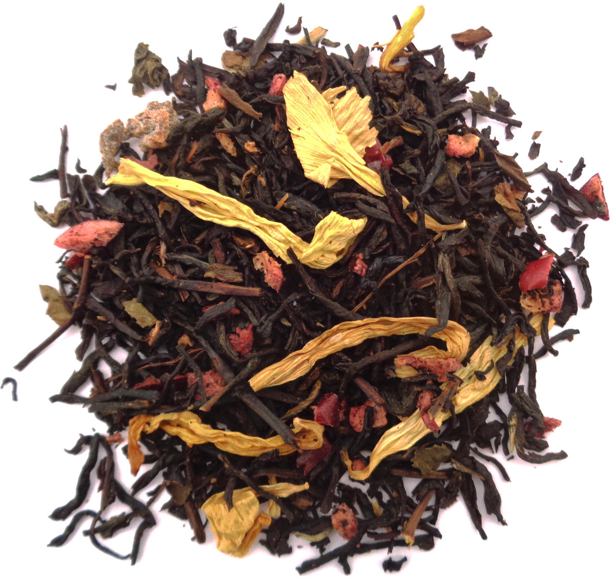 Thé Noir Parfumé Peche Canneberge Morceaux de fraises Cranberry FP 93436