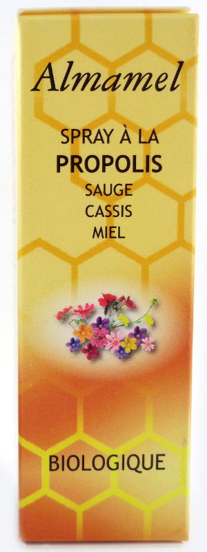 Spray Propolis Biologique Miel Cassis Sauge