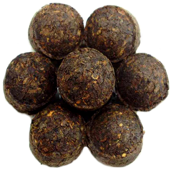 The Noir Pu Erh Biologique Mini Tuocha Pu Er Commerce Equitable Nids compresses