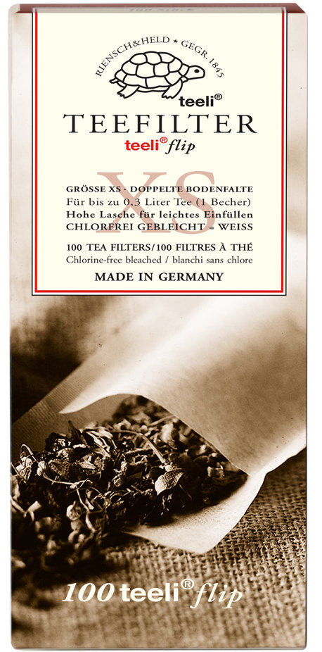 Tea Filter Teeli flip Biodegradable Compostable XS Weiss