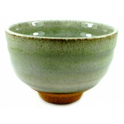 Tasse Japonaise en Céramique Vernie Vert Émeraude Basse 180 ml