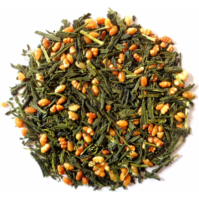 The vert Japonais Biologique Genmaicha Riz Soufflé Petit Producteur Morimoto Kagoshima