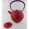 Théière Fonte 1 Litre Couleur Rouge Japonais Filtre Inox