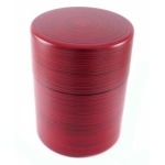 Boîte Japonaise de Conservation du Thé en Bakélite Luxe Akebono Rouge Basse