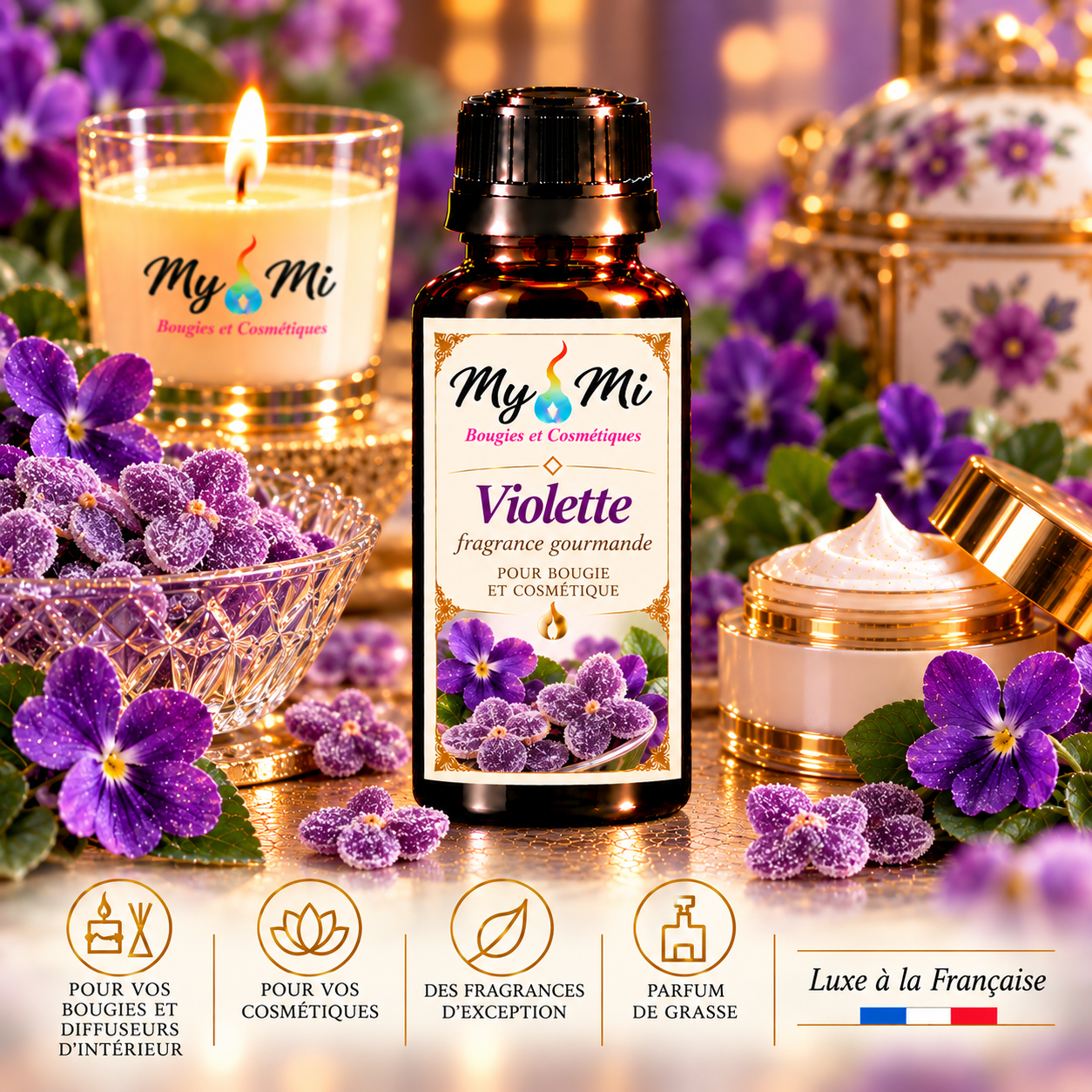 Parfum pour bougie et cosmétique Violette