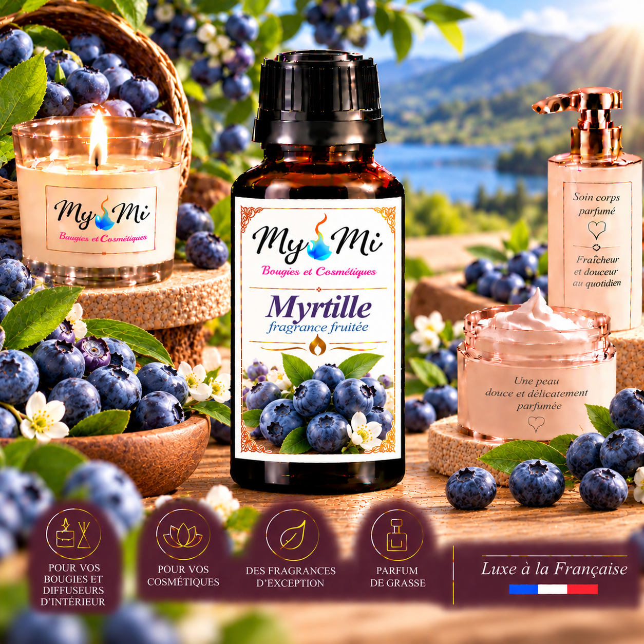 Parfum pour bougie et cosmétique Myrtille