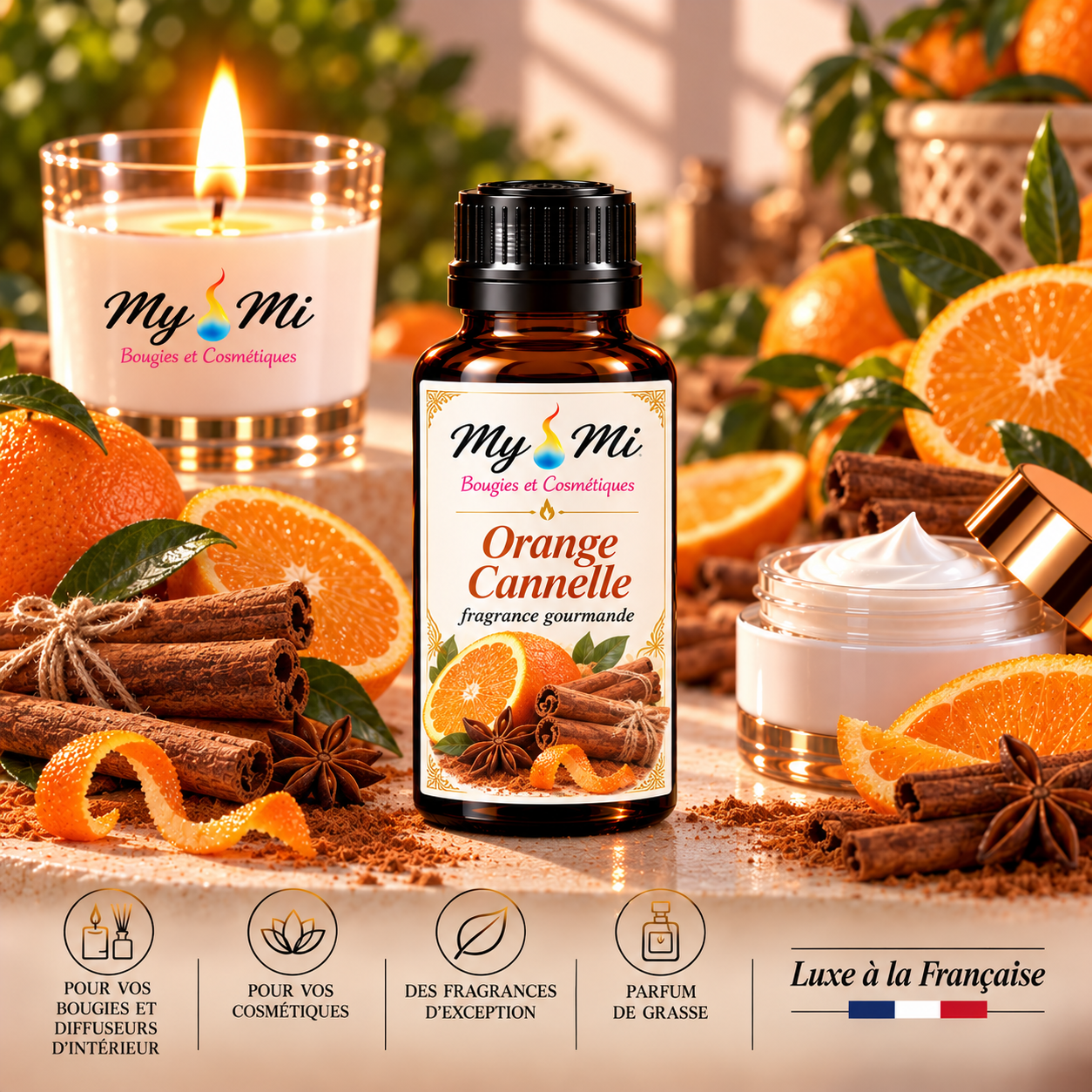 Parfum pour bougie et cosmétique Orange Cannelle