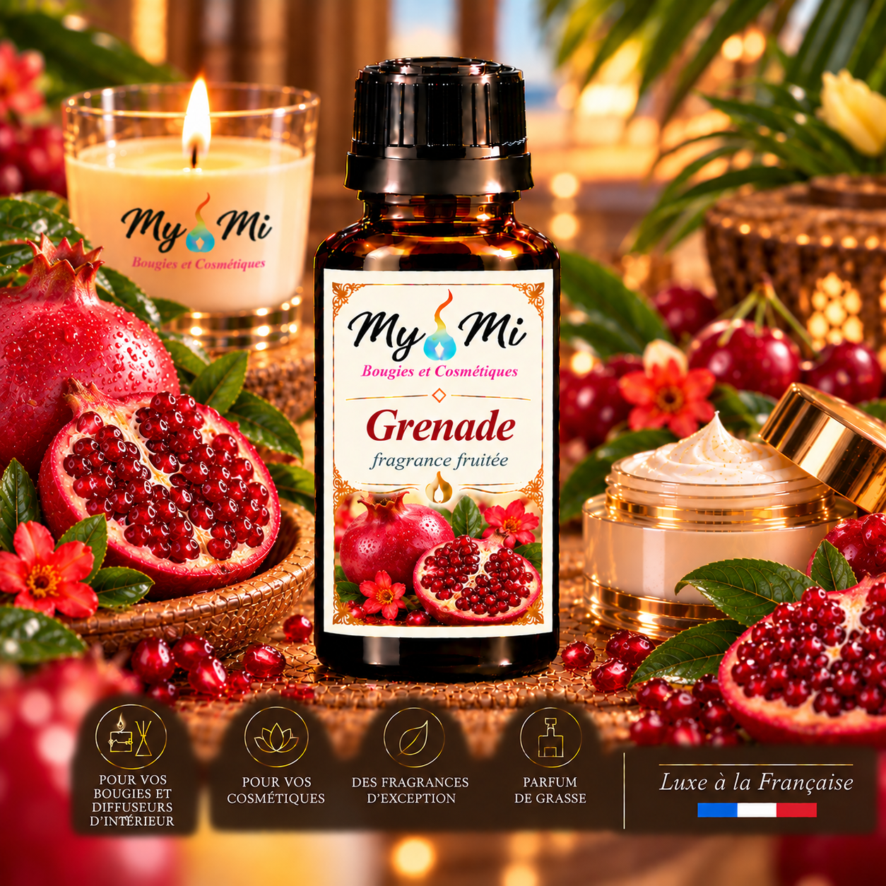 Parfum pour bougie et cosmétique Grenade