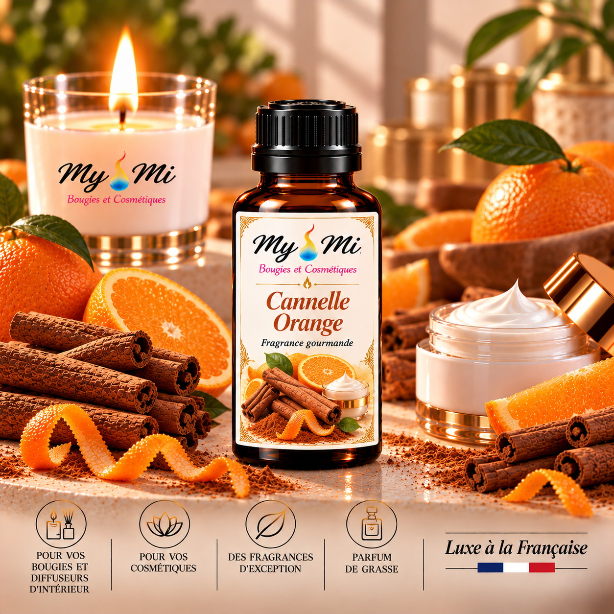 Parfum pour bougie et cosmétique Cannelle Orange