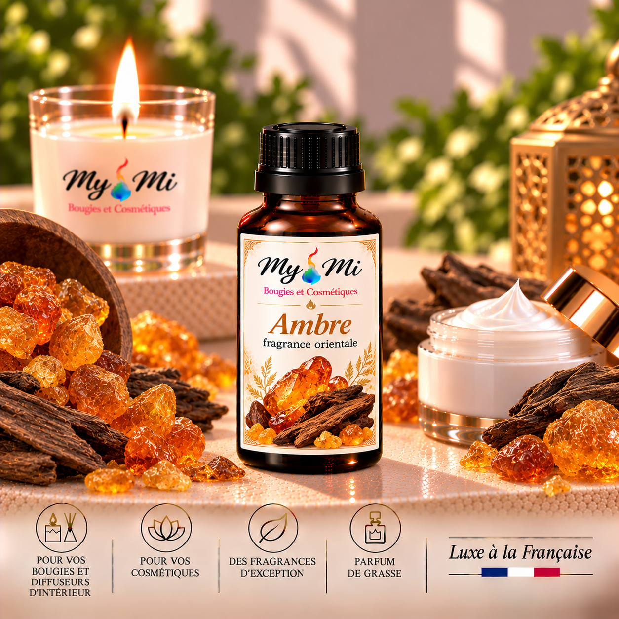 Parfum pour bougie et cosmétique Ambre