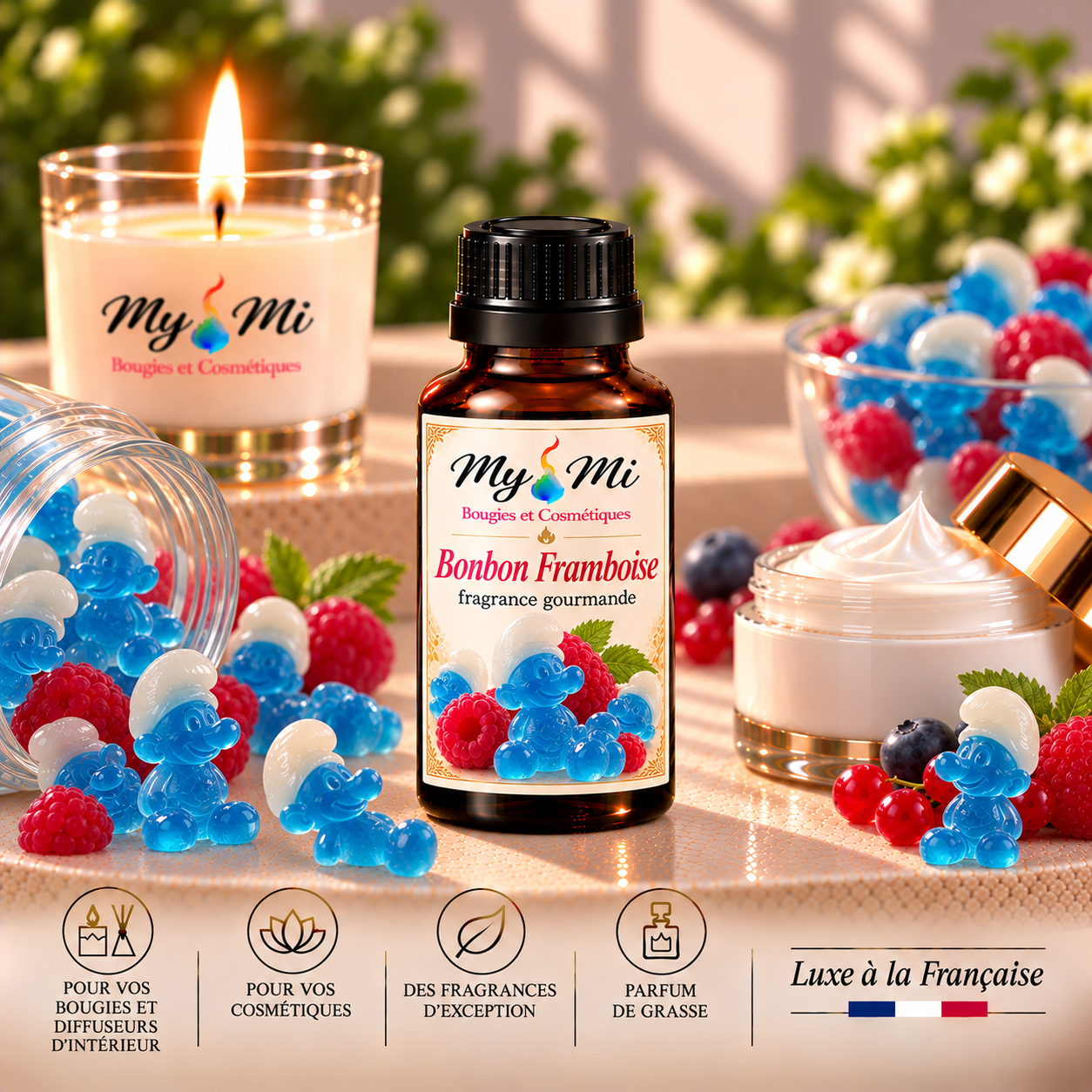 Parfum pour bougie et cosmétique Bonbon Framboise