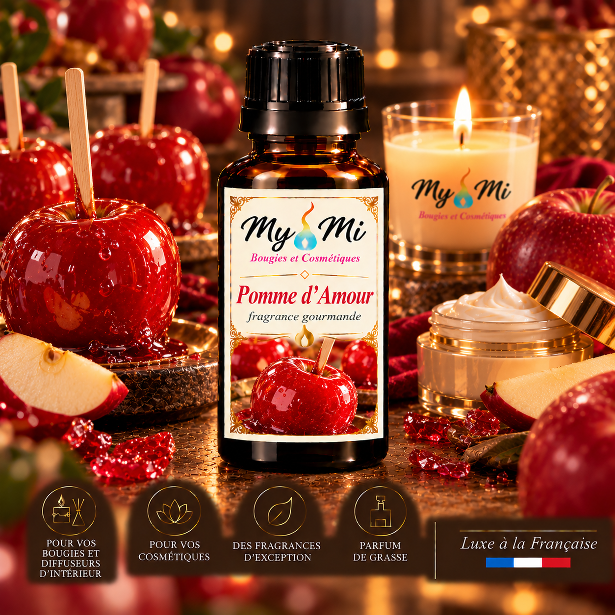 Parfum pour bougie et cosmétique Pomme d\'amour