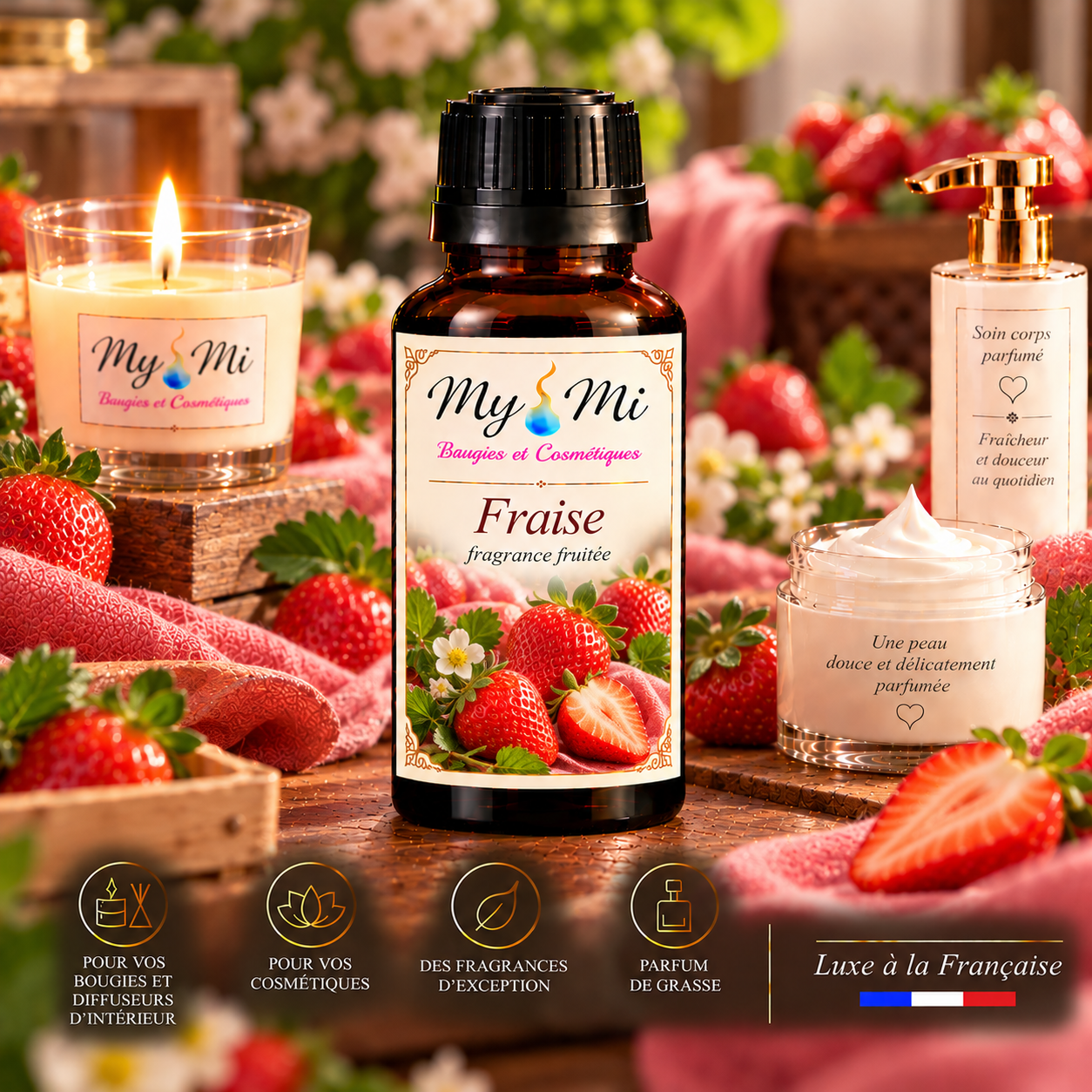 Parfum pour bougie et cosmétique Fraise