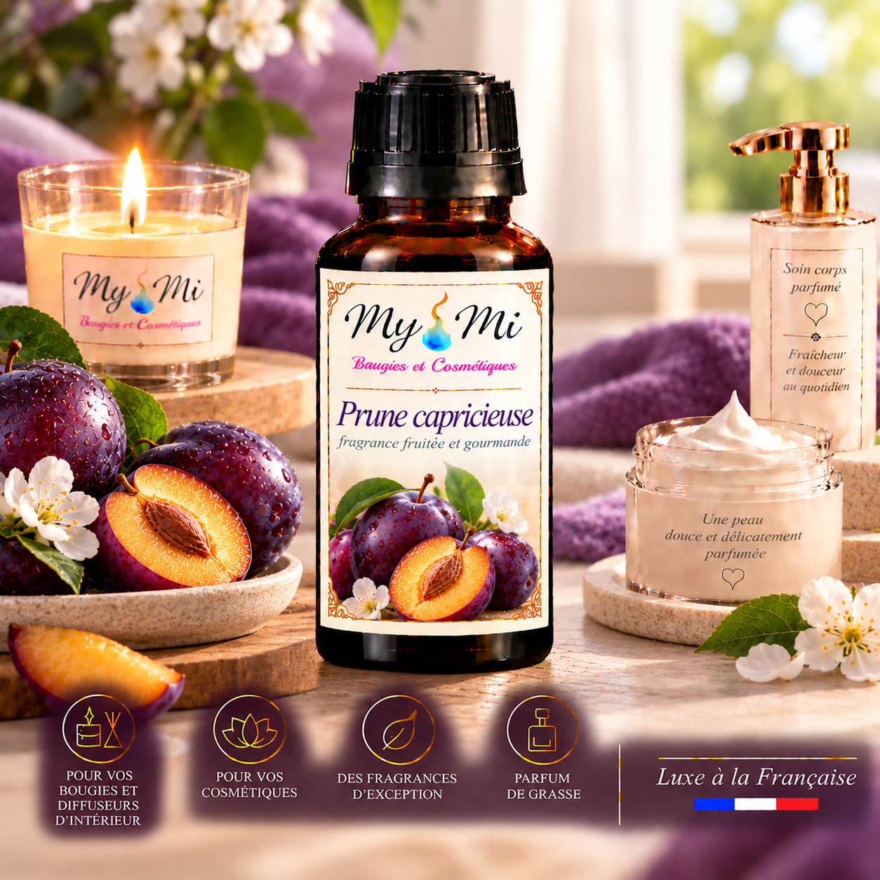 Parfum pour bougie et cosmetique Prune capricieuse