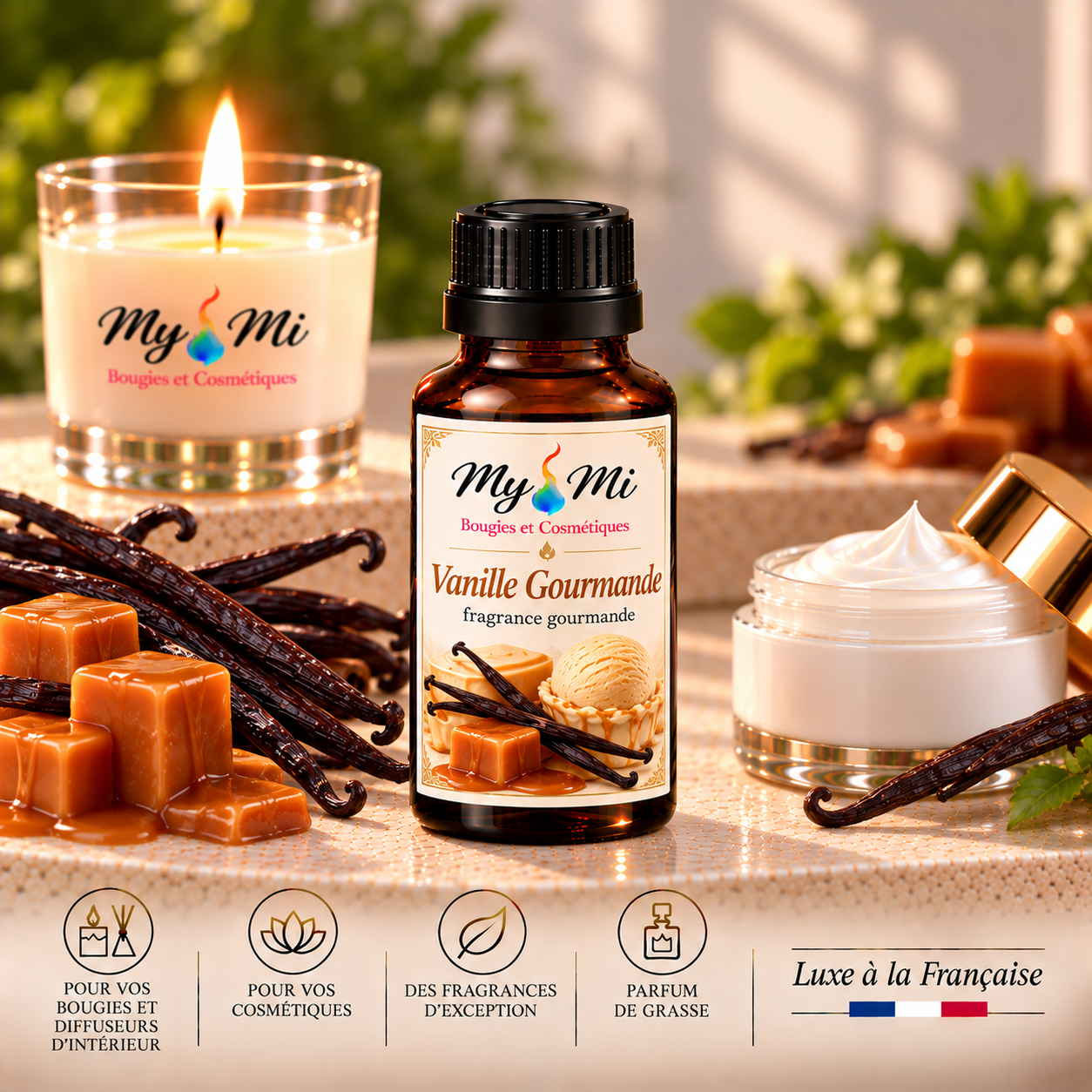 Parfum pour bougie et cosmétique Vanille Gourmande