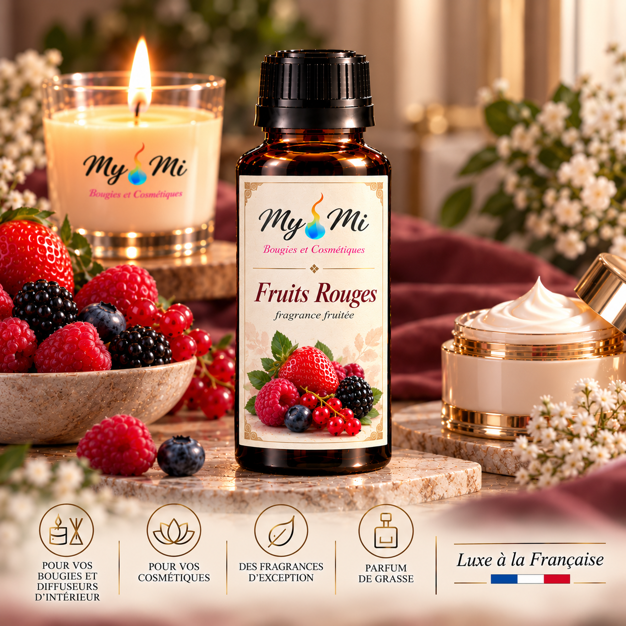 Parfum pour bougie et cosmétique Fruits rouges