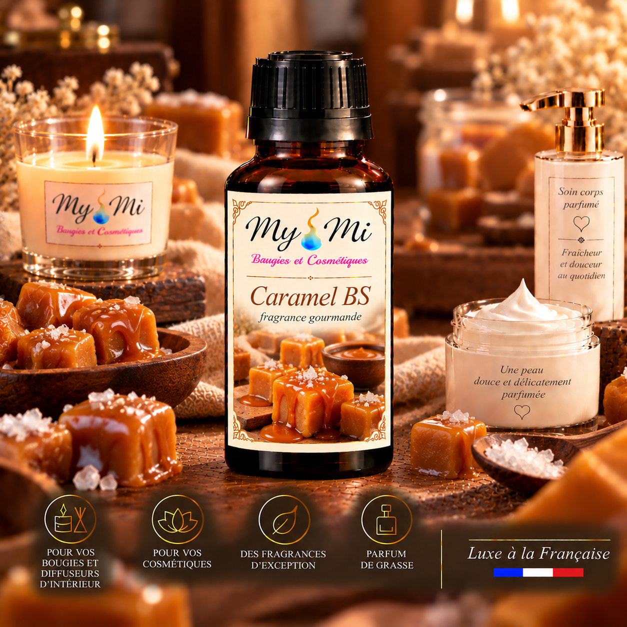 Parfum pour bougie et cosmétique Caramel beurre salé
