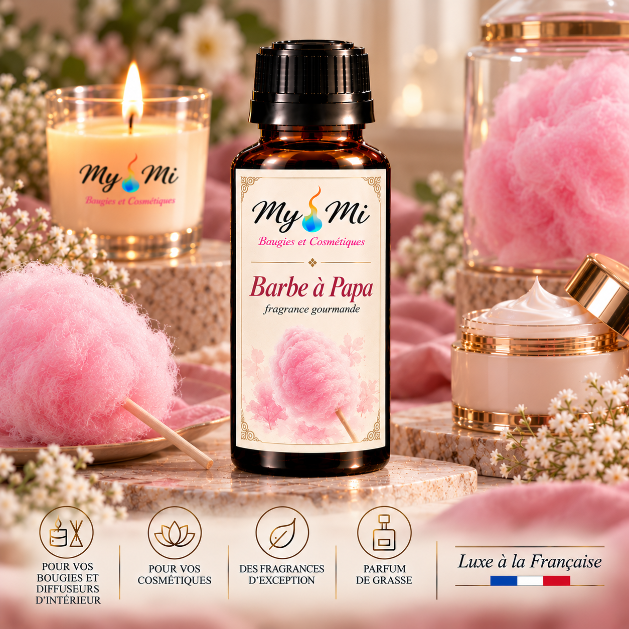 Parfum pour bougie et cosmétique Barbe à papa