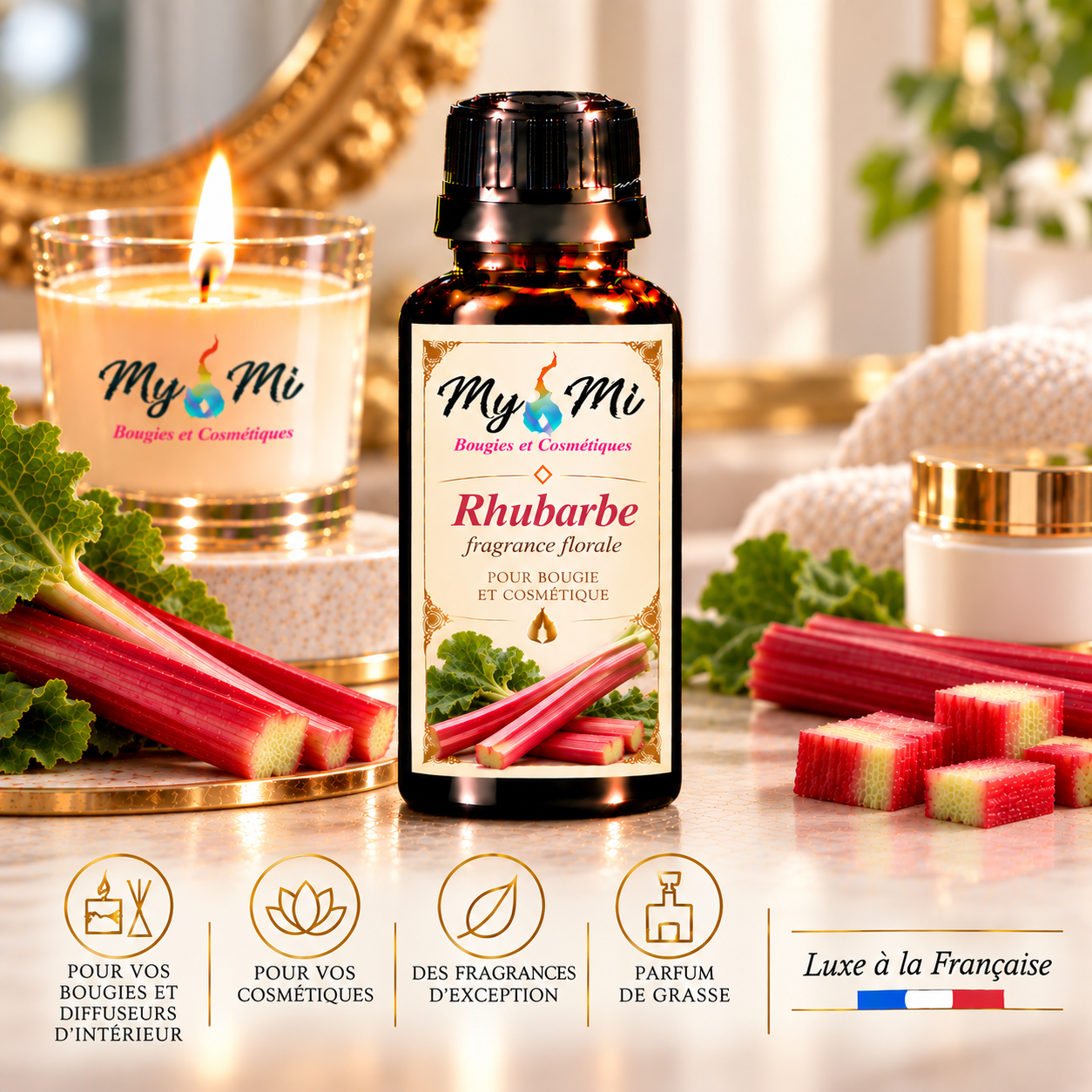 Parfum pour bougie et cosmétique Rhubarbe