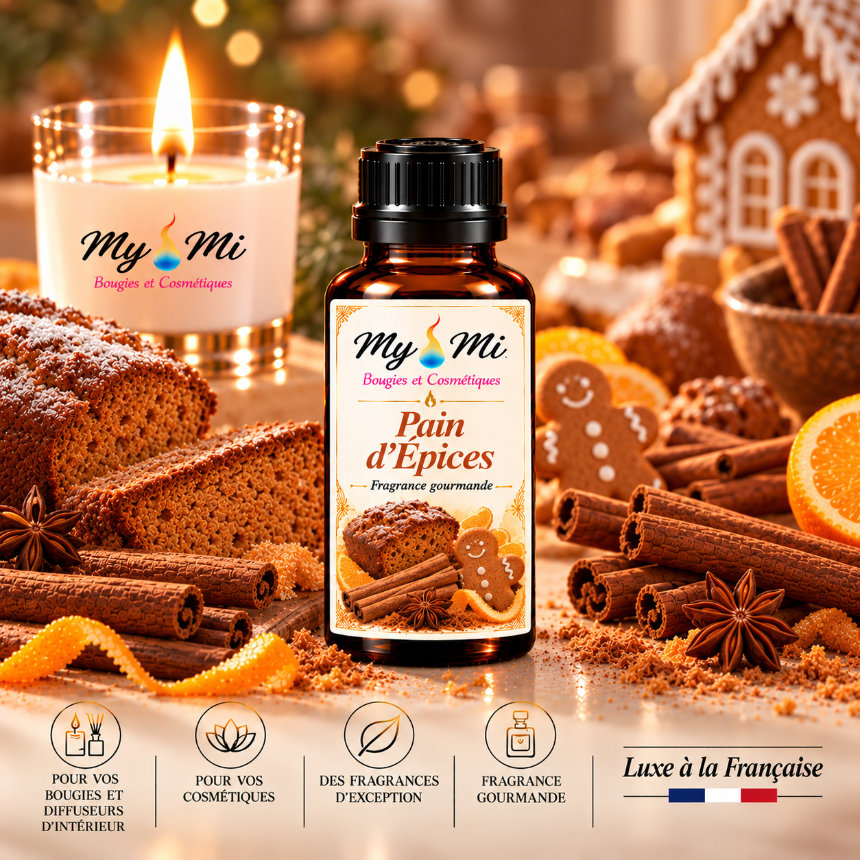 parfum pour bougie et cosmétique Pain d\'épices