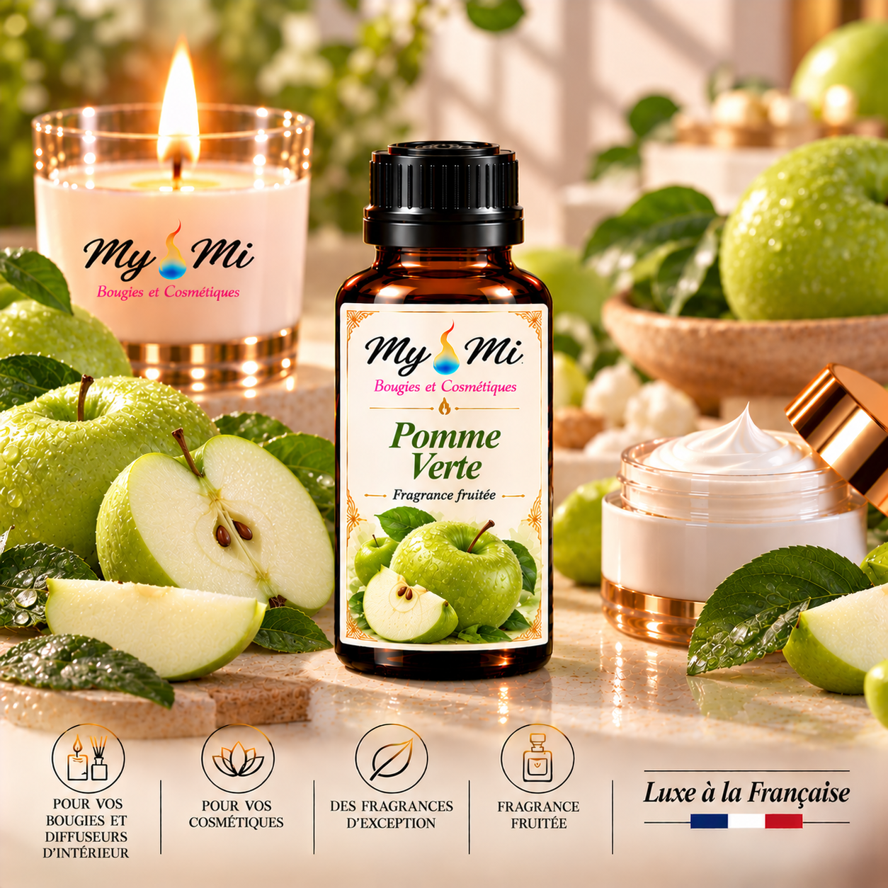 Parfum pour bougie et cosmétique Pomme verte
