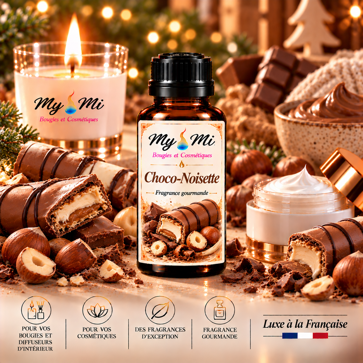 Parfum pour bougie et cosmétique Chocolat noisettes