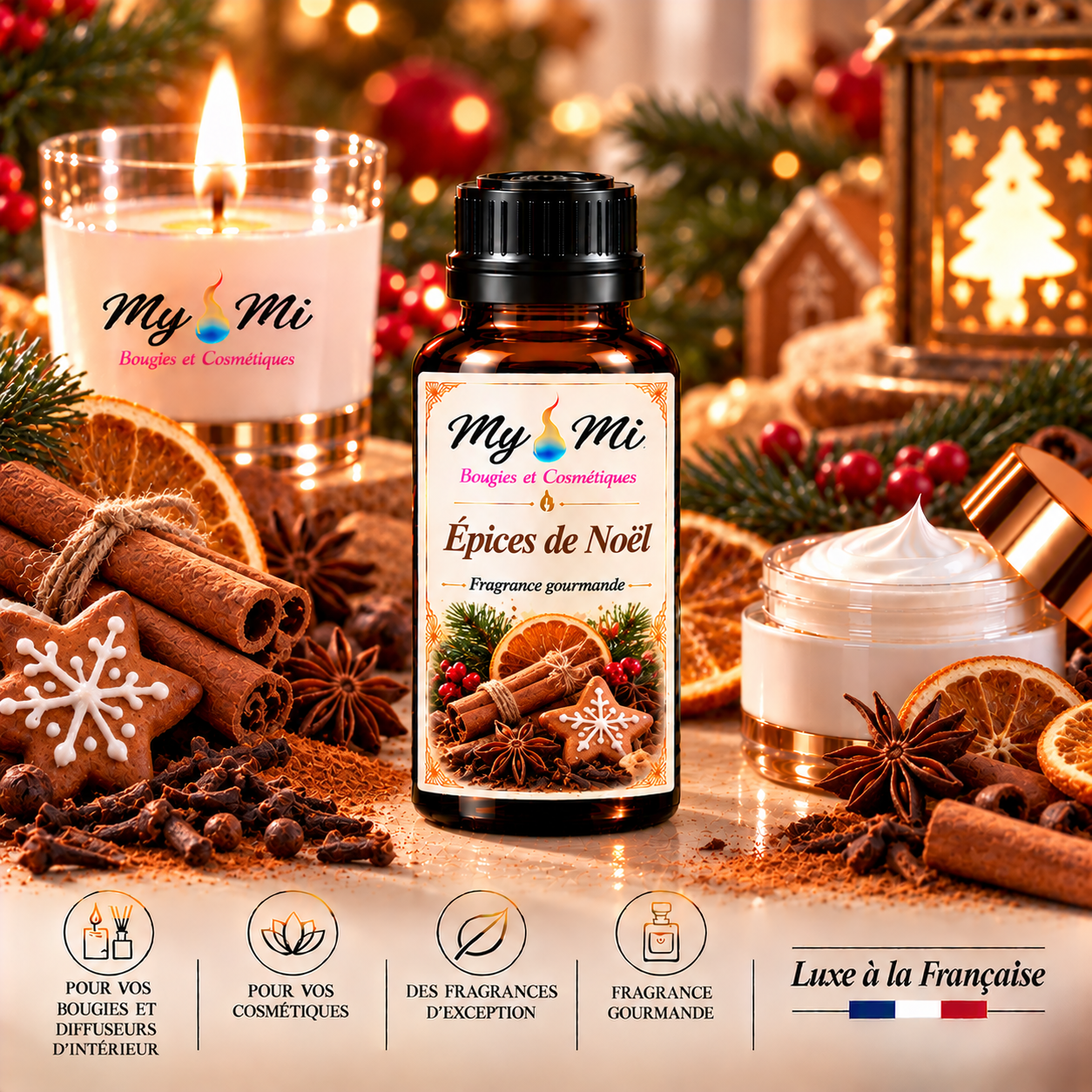Parfum pour bougie et cosmétique Epices de Noël