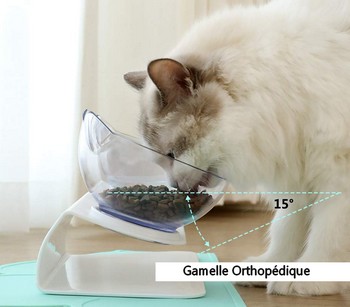 gamelle orthopédique double surélevée - La BoutiK du Chat