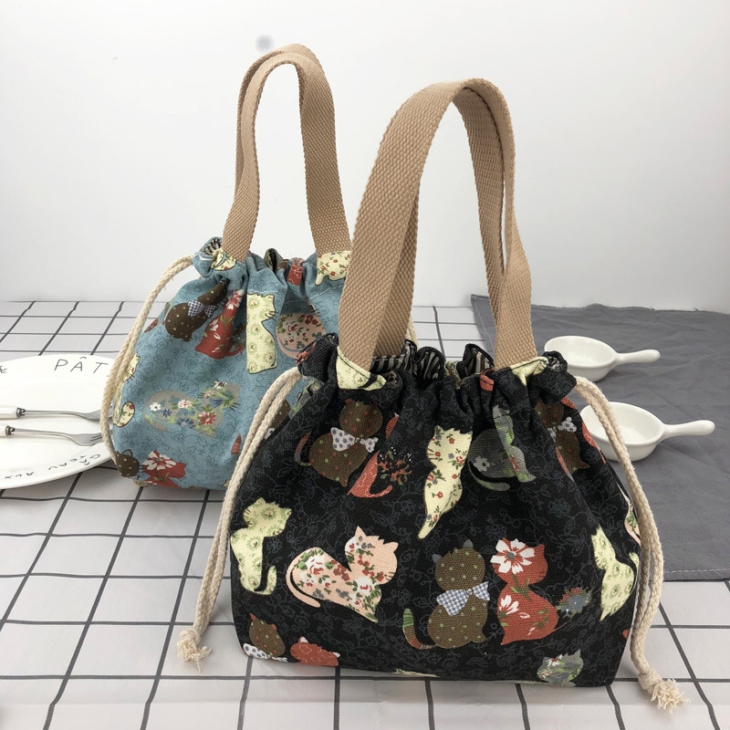 Sac Repas ❤ Lunch Bag ℗ Femme motif Chat ☛ La BoutiK du Chat