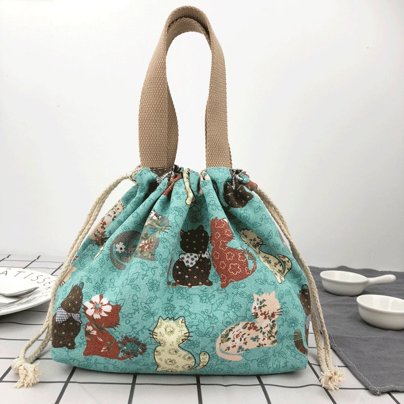 lunch bag sac repas pique nique femme fille boutik motif chaton chat