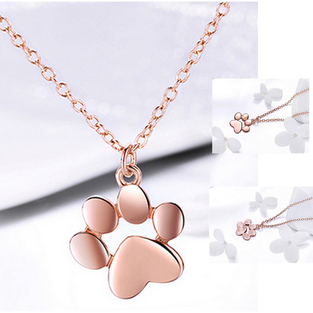 ❤ Collier en Argent empreinte patte de chat femme - La BoutiK du Chat