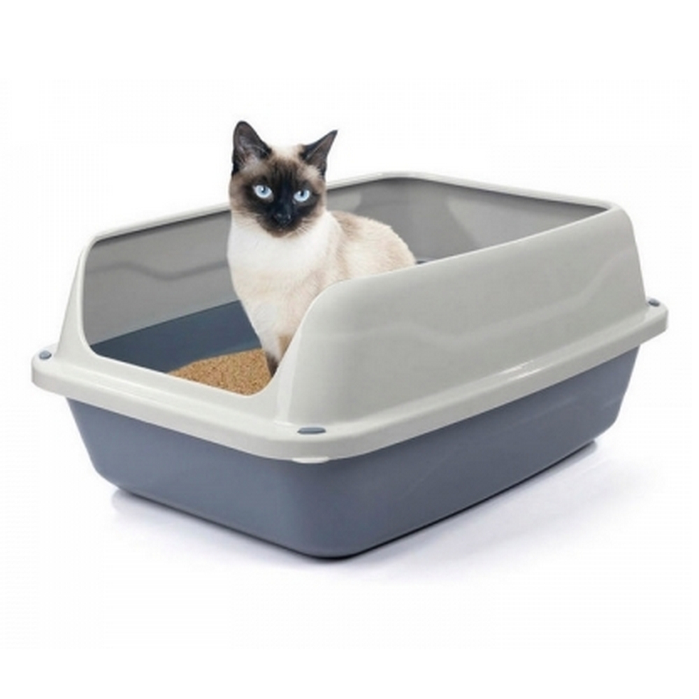 caisse-chat-chaton-toilette-plastique-ouverte-grande-taille- La Boutik du Chat