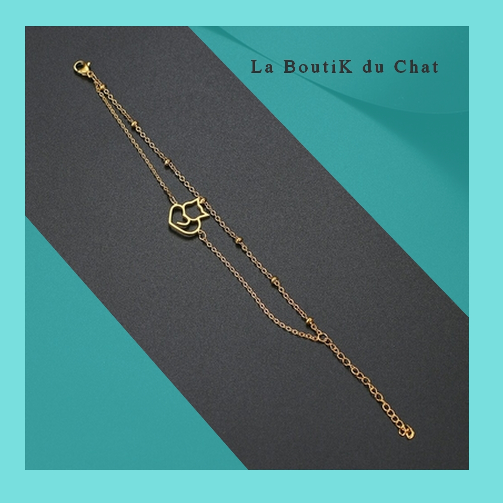 Bracelet Double couleur or ou argent en acier inoxydable pour fille femme bijoux -La BoutiK du Chat