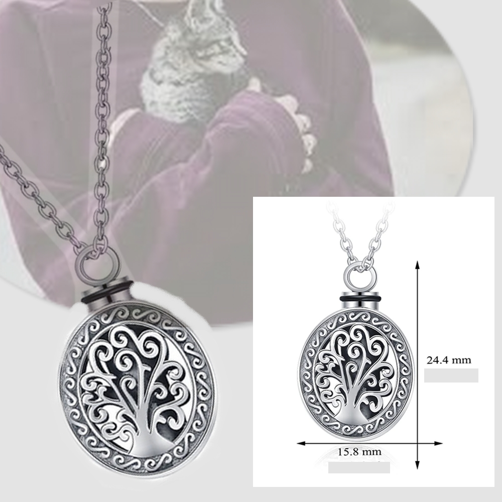 Collier pendentif urne femme Souvenir Précieux chat Arbre de vie - La BoutiK du Chat