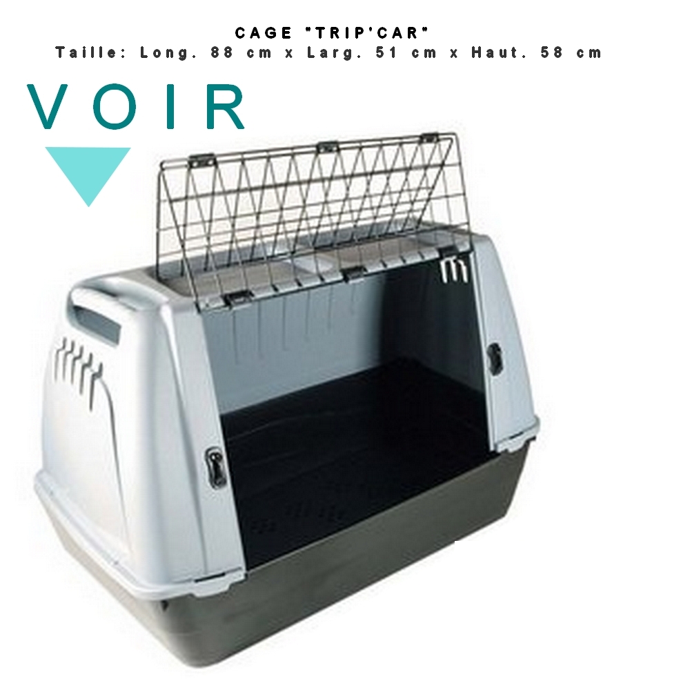 Cage de transport pour Chat-Chien spéciale voyage coffre voiture