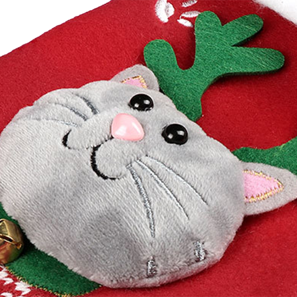 botte noël chat chaton chausette cheminée décoration - La BoutiK du Chat