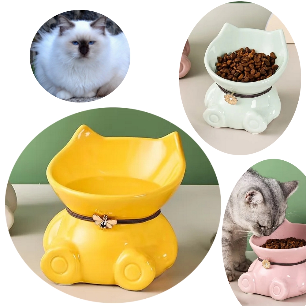Bol à Nourriture en céramique pour Chat - Forme Originale - La BoutiK du chat