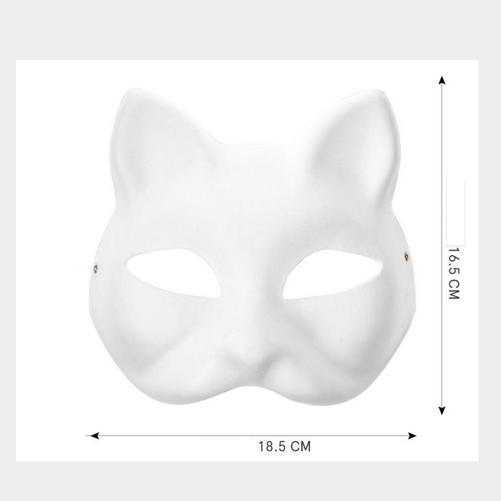 Masque tête de chat à peindre déguisement taille - La BoutiK du Chat