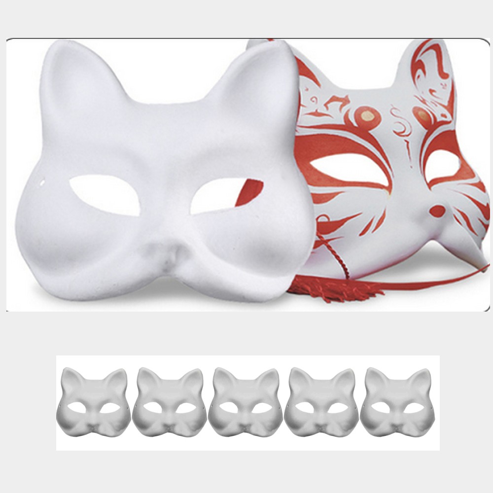 Masque tête de chat à peindre déguisement - La BoutiK du Chat