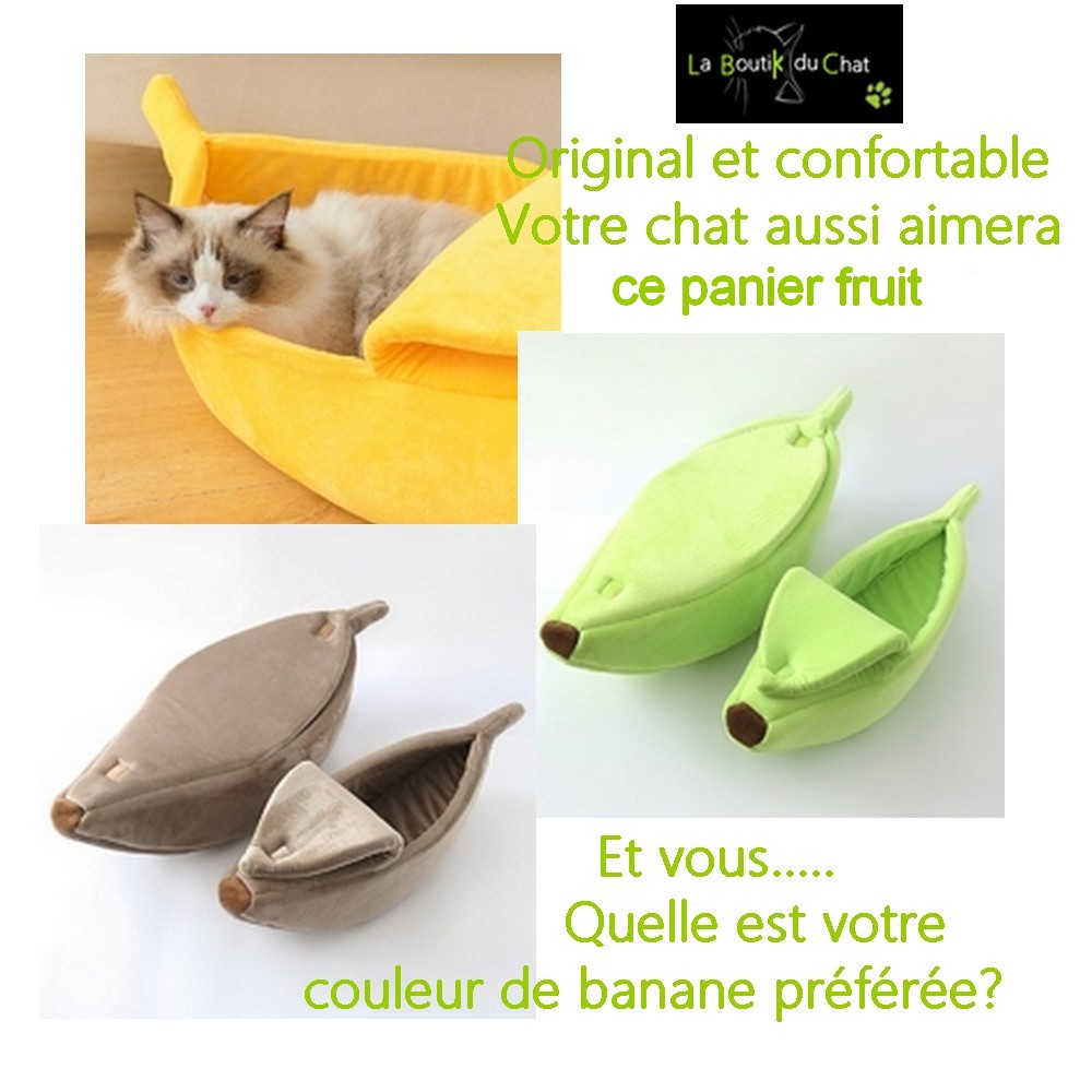 Panier Forme Banane Lit Douillet Et Original Pour Chat