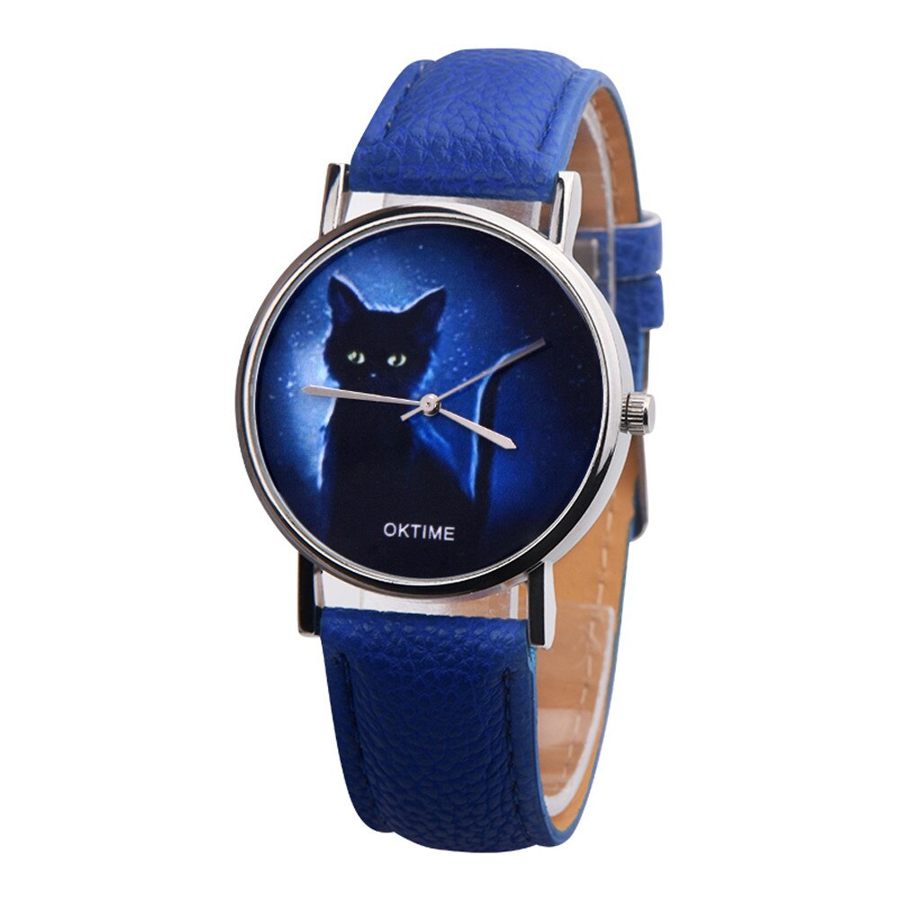Montre-de-luxe-avec-bracelet-en-cuir-pour-femmes-montre-bracelet-Quartz-imprim-e-de-chat