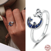 Bamoer-bague-bleue-en-argent-Sterling-925-v-ritable-anneau-ajustable-ouvert-avec-chat-mignon-et