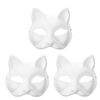 Demi-Masque-Japonais-Peint-la-Main-Demi-Visage-Chat-Renard-Anime-Tueur-de-D-mons-Masque