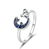 BAMOER-bague-en-argent-Sterling-925-authentique-pour-femme-bijou-de-fian-ailles-lune-et-chat