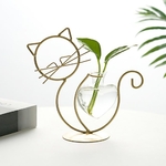 vase fer forgé verre coeur chat forme design original la boutik du chat B
