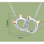 ❤ tete de chat collier femme argent - La BoutiK du chat